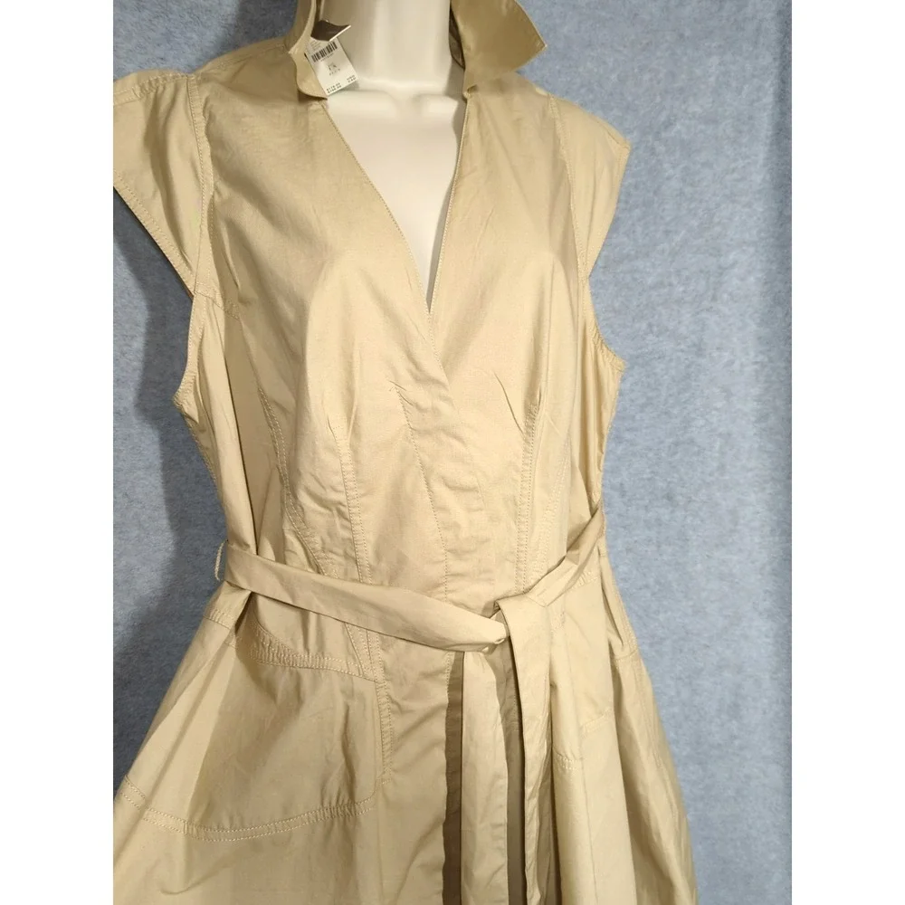 New Anthropologie Plus Maeve Midi Maxi Dress XL Button Up Sleeveless Minimalist - Picture 6 of 12